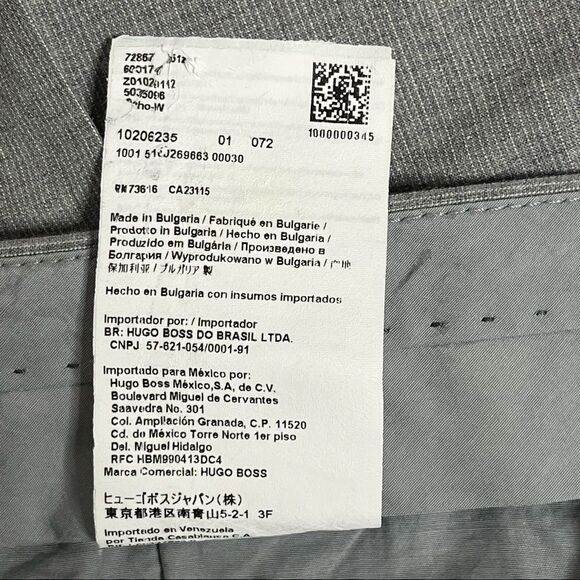 Hugo Boss Gray Trousers, Size 38 Regular New with Tags - Picture 10 of 11